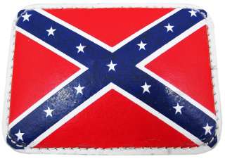Leather Confederate Flag Belt Buckle Rebel Dixie Color RED  