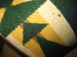 PENDLETON Vintage Green Southwest Navajo Blanket Satchel Boston Cross 