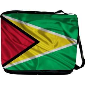 Rikki KnightTM Guyana Flag Messenger Bag   Book Bag   Unisex   Ideal 