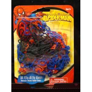  SPIDER MAN 50 COUNT CHARACTER SHAPED RUBBER BANDS 