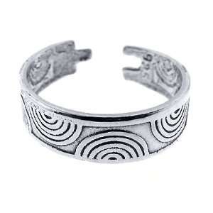  Toe Ring Sterling Silver (925) Ripple Waves Jewelry
