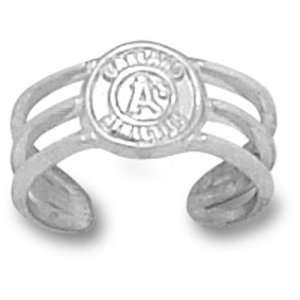   Oakland Athletics MLB Round Logo Toe Ring (Silver)