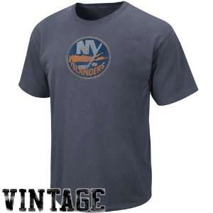 Majestic New York Islanders Navy Blue Big Time Play Vintage T shirt 