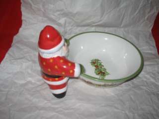 Christopher Radko Holiday Celebrations Santa figural candy dish  