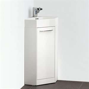   Bath FVN5082WH FFT1046BN Coda Modern Corner Bathroom