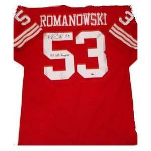  Bill Romanowski Autographed San Fransisco 49ers NFL Jersey 