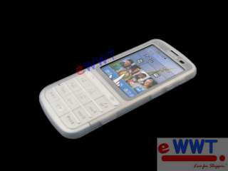 for Nokia C3 01 New White Silicon Skin Soft Cover Case  