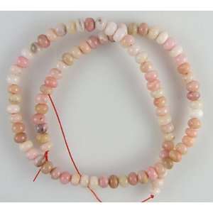   pink opal rondelle beads 16 rondell S2 