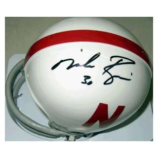  Mike Rozier Autographed Mini Helmet   Nebraska Corhuskers 