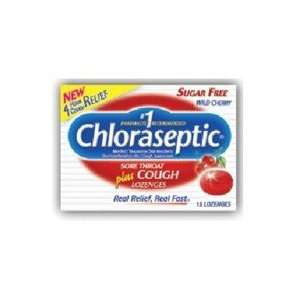  Chloraseptic Sore Throat Plus Cough Lozenges Sugar Free 