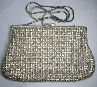   Prong Set Rhinestone Clutch Handbag Evening Bag~Made in Germany  
