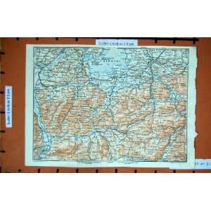  MAP 1927 TYROL CHIEMSEE KUFSTEIN PANORAMA MOUNTAINS