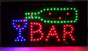 LED BAR SIGN 19 * 10 ANIMATED MOTION BRIGHT COLORS 100% Brand new 