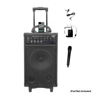   PORTABLE SPEAKER PA SYSTEM WIRELESS MIC MICROPHONE BATTERY POWERED