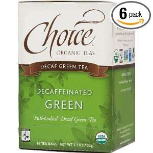 Choice ORGANIC TEAS Decaffeinated Green, 1.15 Pound (Pack of 6 