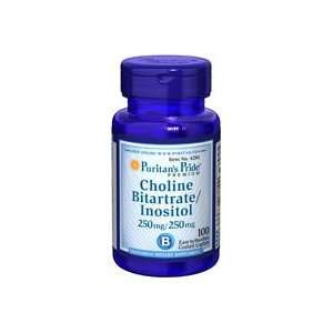  Choline Bitartrate Inositol 250 mg/250 mg 100 Tablets 