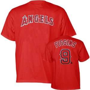  Chone Figgins Red Majestic Name and Number Los Angeles 
