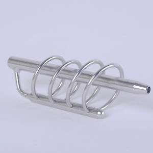 Stainless steel Crafts 4Rings TUBE Chastity Dilatator  