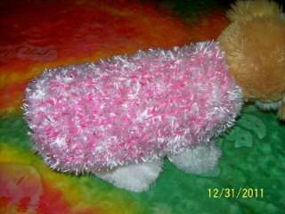 FROSTED RASPBERRY French Silk Confetti Puppy Sweater XXS  