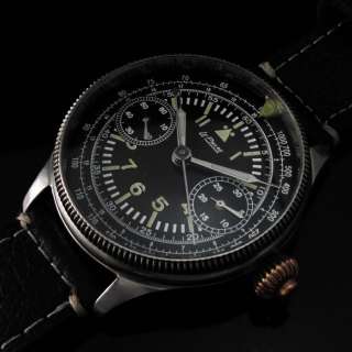 Mens WW2 1940s LE PHARE CHRONOGRAPH Vintage MILITARY STYLE Watch WWII 