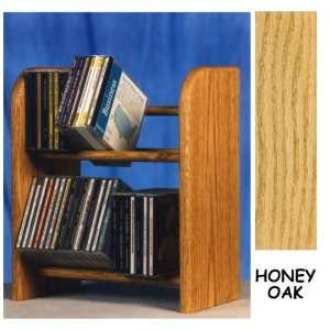  Solid Oak Dowel Spacesaver CD Rack   Holds 52 CDs (Honey Oak 