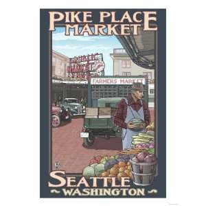  Pike Place Market, Seattle, Washington Giclee Poster Print 