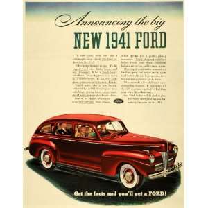   Ad Soft Ride 1941 Model Ford Features Automobile   Original Print Ad
