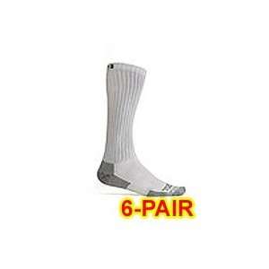   Over The Calf Socks White/Gray LG 6 pack