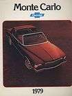 1979 Chevrolet Chevy Monte Carlo Sales Brochure Book