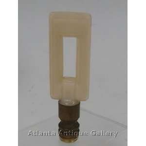  Alacite Glass Buckle Finial   Circa 1939