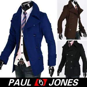   Double Breasted Peacoat Coats Outerwear 3Color+XS/S/M, Smart  