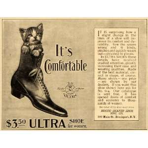  1900 Ad Moore Shafer Shoe Boot Kitten Cat Pricing Foot 