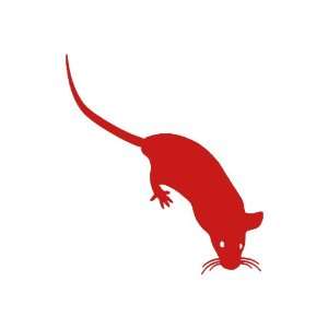   Mouse Large 10 Tall RED vinyl window decal sticker