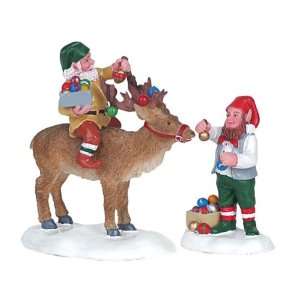  Lemax Santas Wonderland Village Antler Art 2 Piece Set 