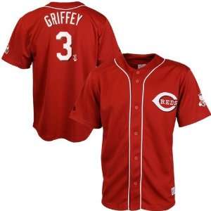   Reds #3 Ken Griffey Jr. Red Youth Replica Jersey