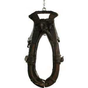  French Rustic Leather Horse Collar Primitive Country 