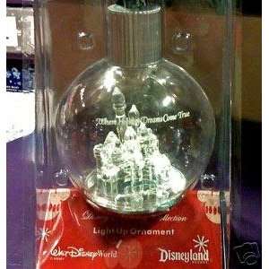 Magic Kingdom Cinderella Castle Light Up Glass Ornament (Walt Disney 