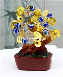   Japanese Feng Shui Lucky Chinese Bonsai Money Coin Tree #GE  