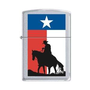  Cowboy with Texas State Flag Zippo Lighter Health 