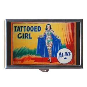 Circus Freak Tattoo Girl Wild Coin, Mint or Pill Box Made in USA