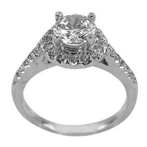 Halo Diamond Engagement Ring With GIA CERTIFIED G SI1 .90ct Center   7 