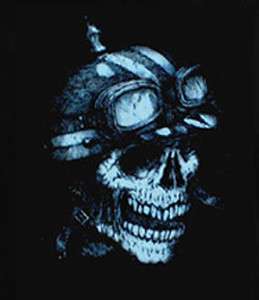 Biker GearHead Skull with Helmet chopper T Shirt  