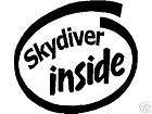  Parachute Decal Sticker Skydiving, Skydiver Decal Sticker Skydiving 