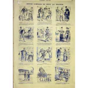  Comic Review Sketches Draner French Print 1891
