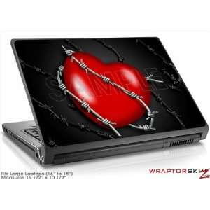  Large Laptop Skin Barbwire Heart Red Electronics