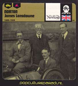JAMES LANSDOWNE NORTON Motorcycle Maker PICTURE CARD  