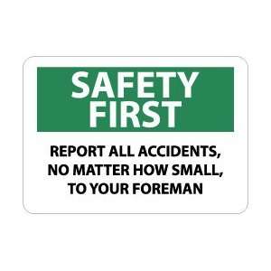    NMC Report All Accidents Think & Safety Signs