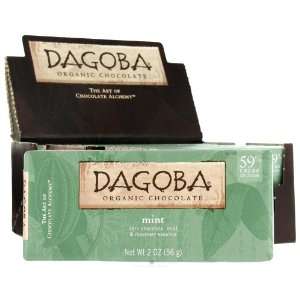 Dagoba   Organic Chocolate   59% Cacao   Dark Mint   2 oz. (4 pack 
