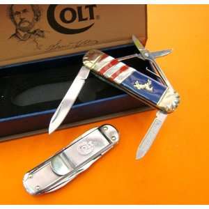  Colt Knives 344 Money Clip Knife with Colt Horse Inlay 