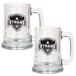  Houston Dynamo 2pc 15oz Beer Glass Tankard Set Kitchen 